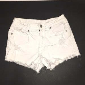 Aeropostale High Rise Shorty Denim CutOff Shorts